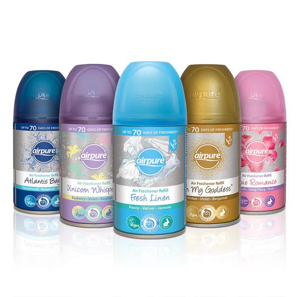 Airpure Refill in Different Scents Long-lasting Spray 250ml Scent Options Airpure Refill in Different Scents Long-lasting Spray 250ml Scent Options